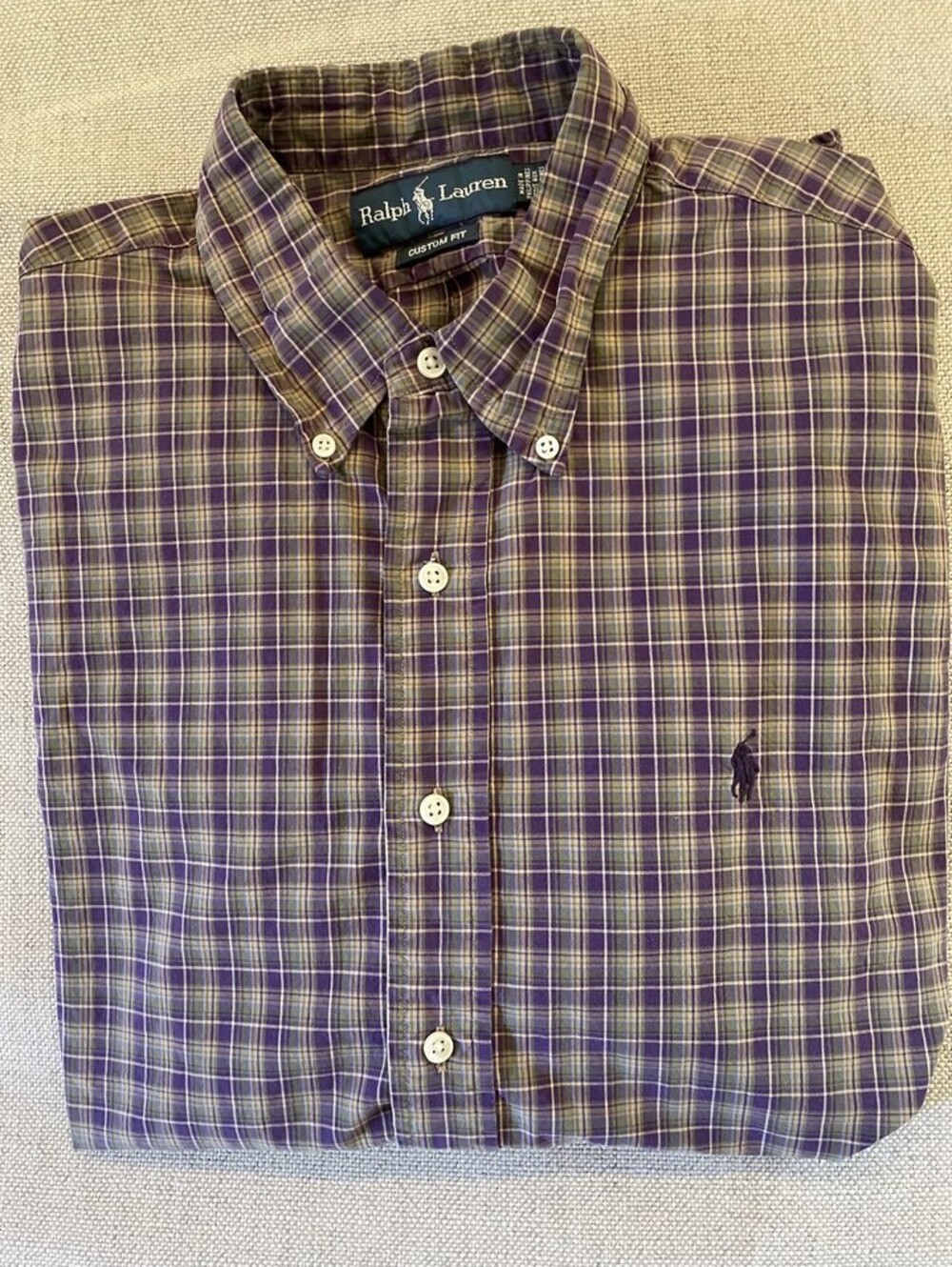 Ralph Lauren Vintage Multicolor Check Button Down Shirt L